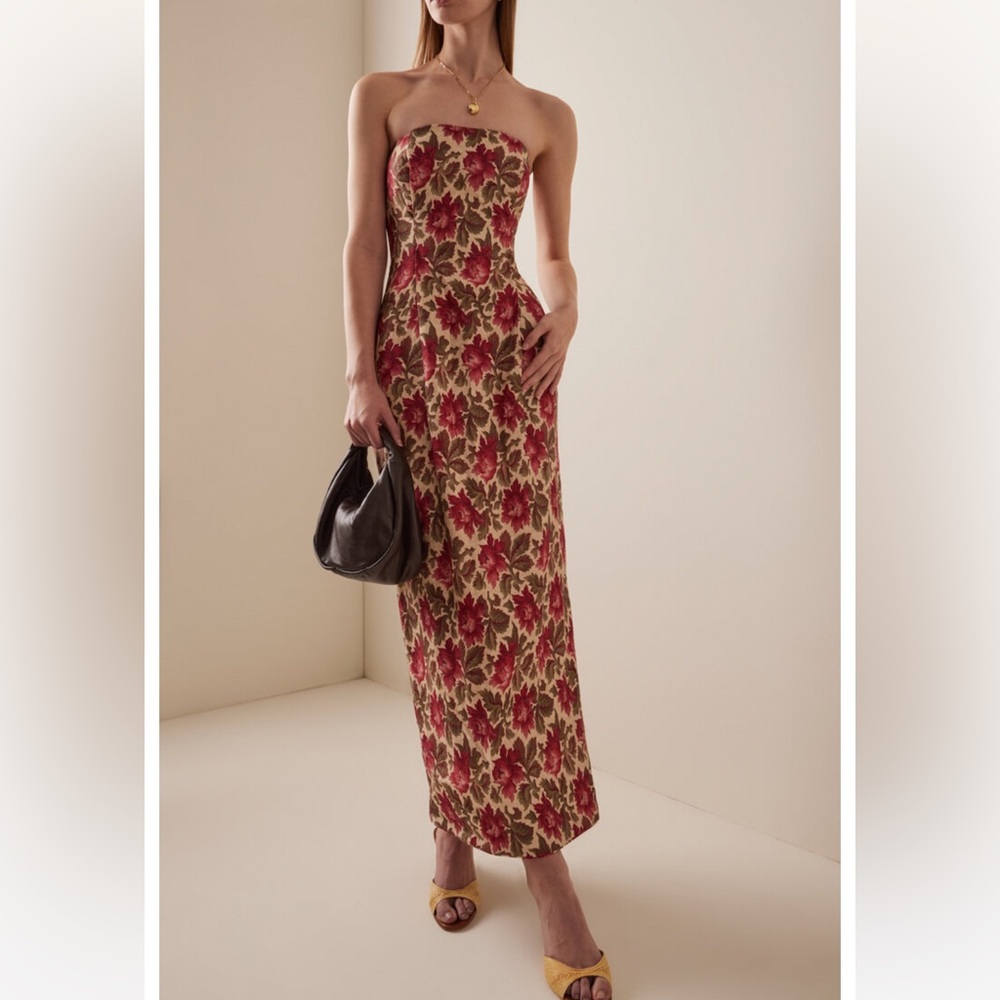Posse Rosalie Floral Strapless Maxi Dress